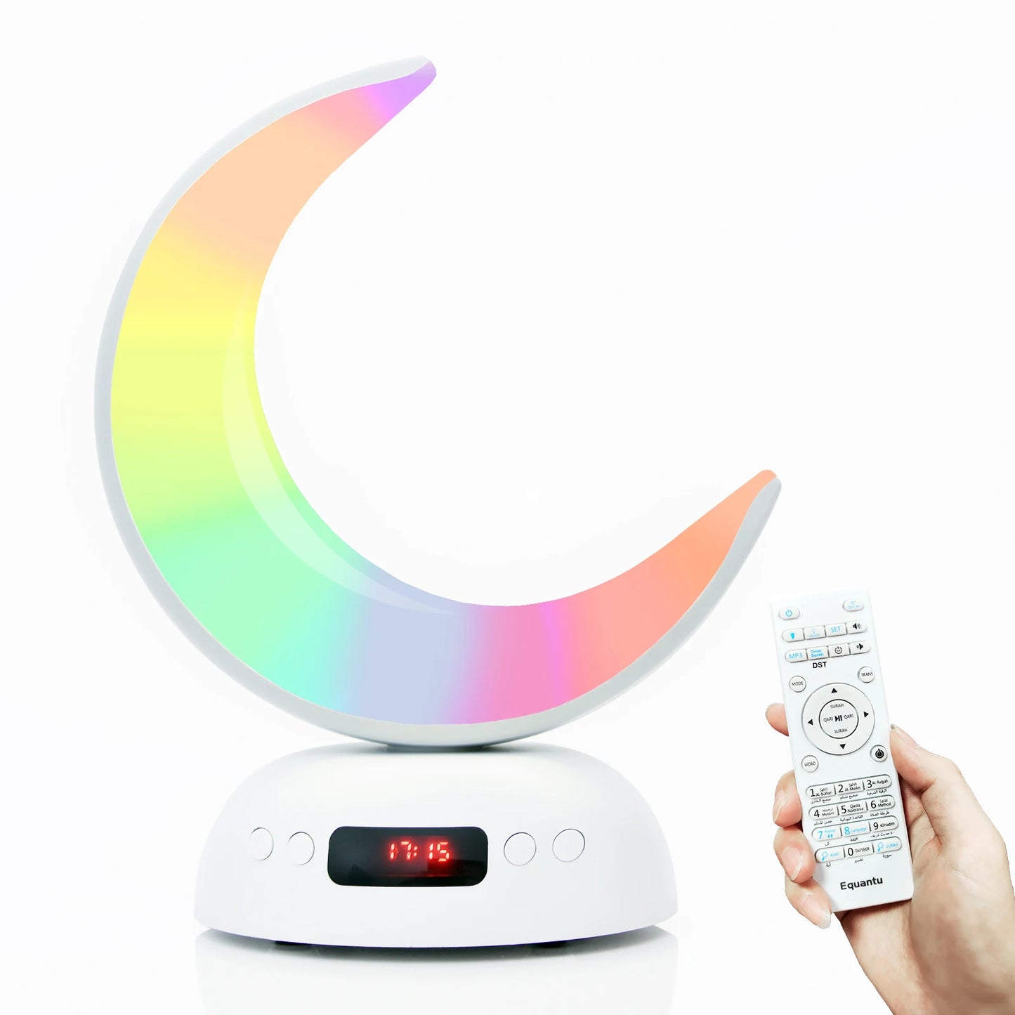 Night Light Lamp Clock Quran Azan Muslim Koran Bright Bluetooth Speaker Portable Holy Sound Box Music Wireless Caixa De Som Mp3