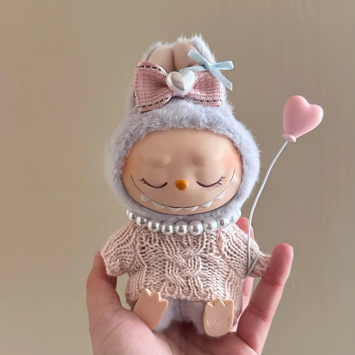 17cm labubu clothes outfit Plush doll clothes Macaron Cute Clothing DIY Kid Gift Dog Clothes Hair accessories v1 v2 clothes