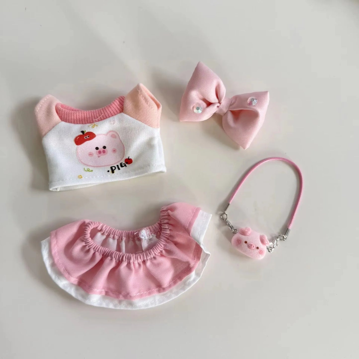 17cm labubu clothes outfit Plush doll clothes Macaron Cute Clothing DIY Kid Gift Dog Clothes Hair accessories v1 v2 clothes