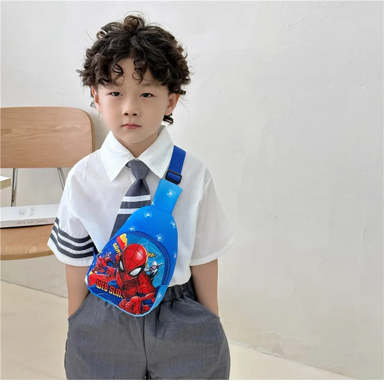 Marvel SpiderMan Crossbody Bag SpiderMan Children's Chest Pack Coin Purse Anime SpiderMan Shoulder Bags Messenger Bag Kids Gifts