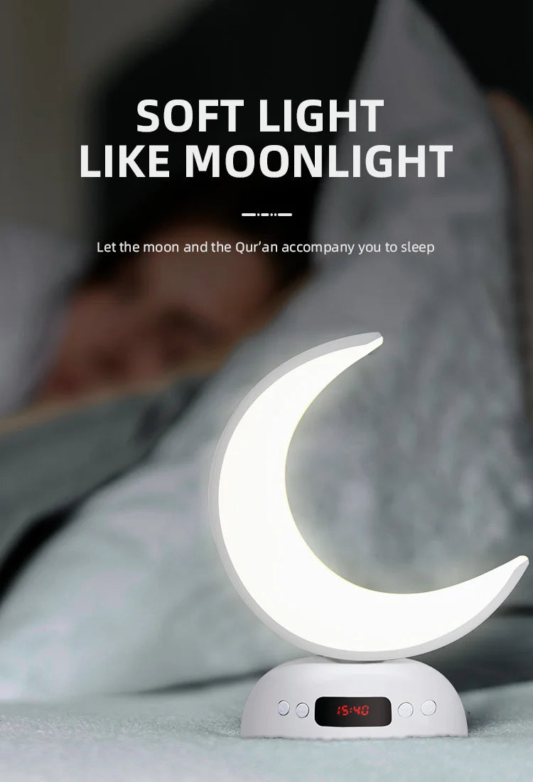 Night Light Lamp Clock Quran Azan Muslim Koran Bright Bluetooth Speaker Portable Holy Sound Box Music Wireless Caixa De Som Mp3