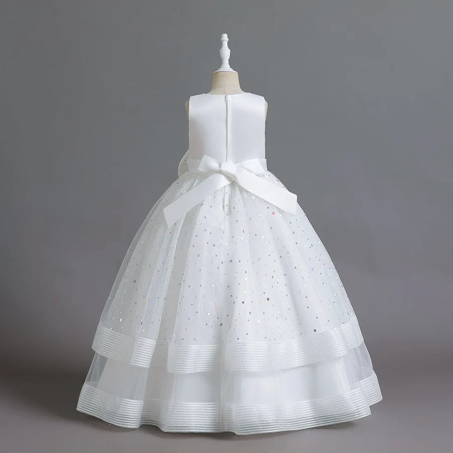 children's gauze lace birthday party dinner ball big butterfly dress New Christmas Party Princess long dress children's dress