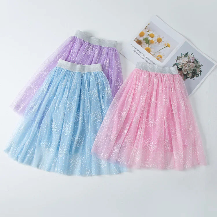 Lawadka Kids Skirts For Girls Glitter Dance Ballet Tutu Kids Clothing Cotton Lace Fashion Sequin Skirts Party Clothes 3-12Years