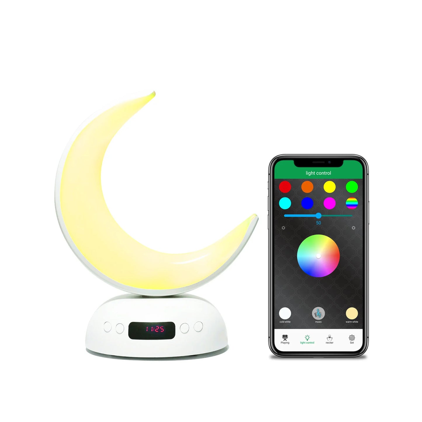 Night Light Lamp Clock Quran Azan Muslim Koran Bright Bluetooth Speaker Portable Holy Sound Box Music Wireless Caixa De Som Mp3