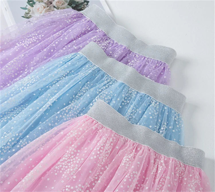 Lawadka Kids Skirts For Girls Glitter Dance Ballet Tutu Kids Clothing Cotton Lace Fashion Sequin Skirts Party Clothes 3-12Years