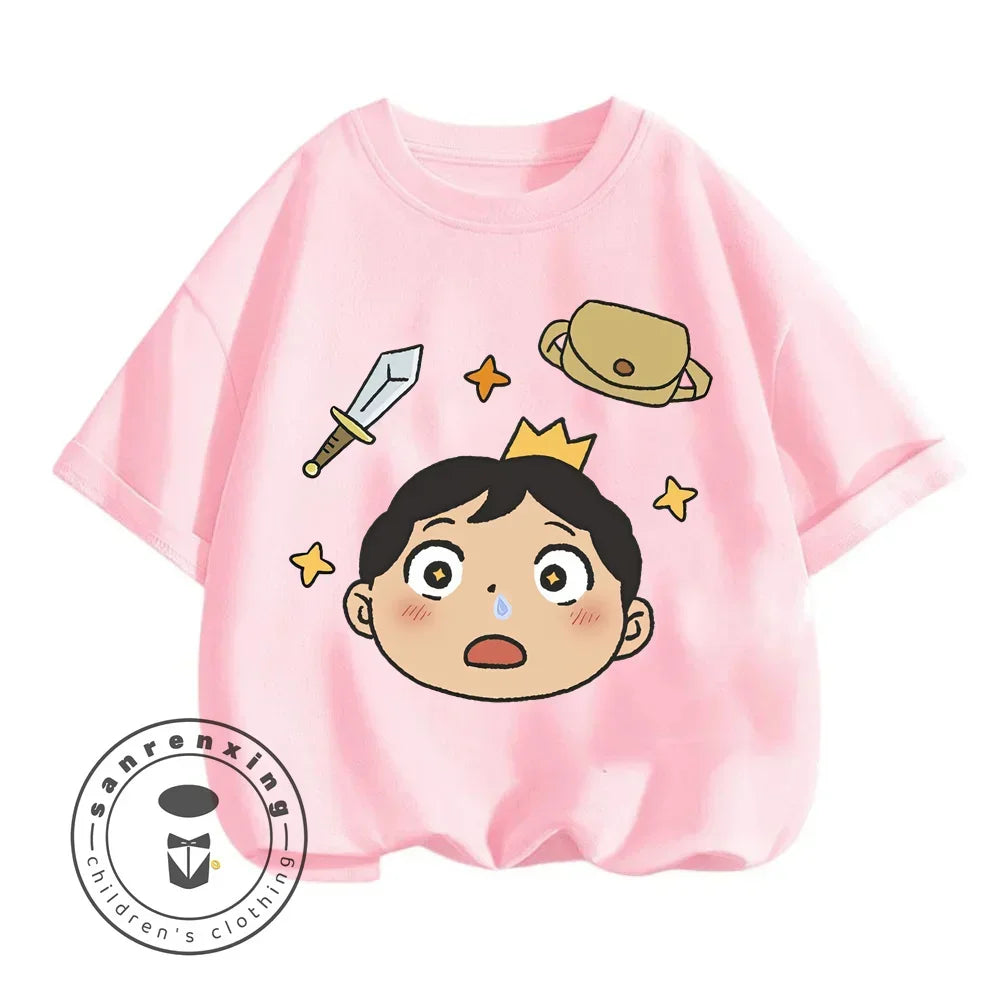 Children's T-shirt Bojji Print Short Sleeve Cartoon Children's Top Summer Clothing
