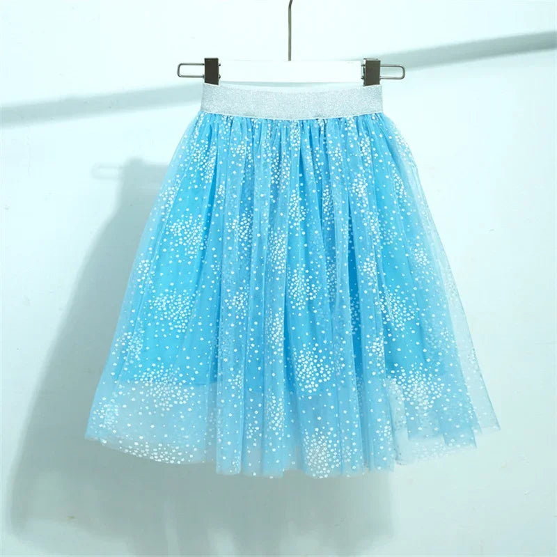 Lawadka Kids Skirts For Girls Glitter Dance Ballet Tutu Kids Clothing Cotton Lace Fashion Sequin Skirts Party Clothes 3-12Years
