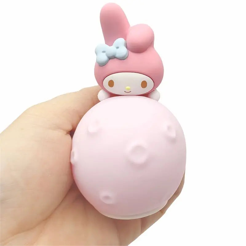 Original MINISO Hello Kitty Kuromi Cartoon Anime Figures Moon Night Light Toy Luminous Ornaments Cute Child Birthday Party Gifts