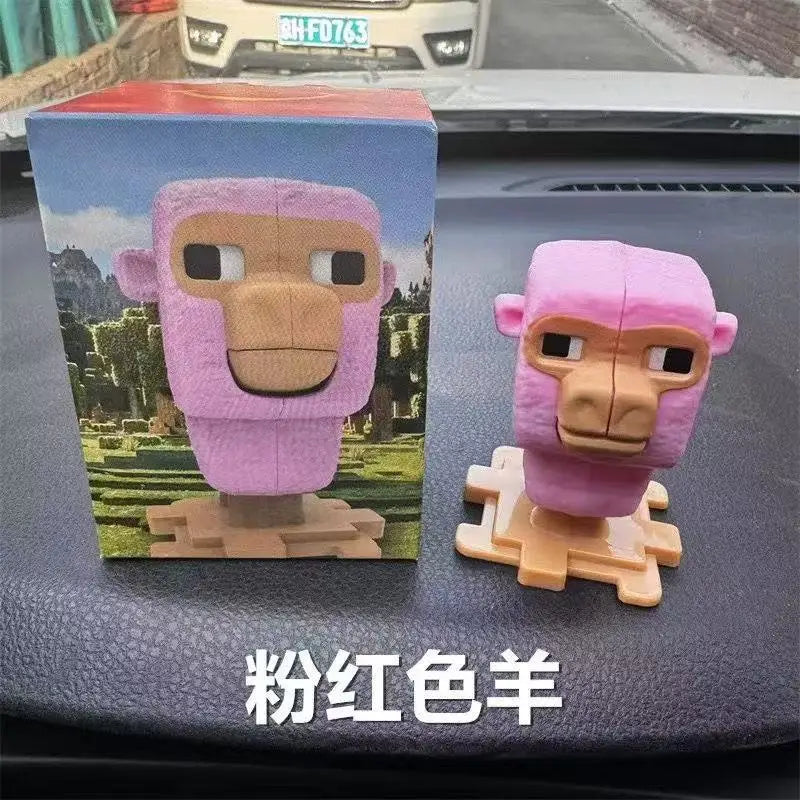 Minecraft Happy Meal Series Figure Creeper Bee Evoker Action Figure Anime Movie Peripherals Room Decoration Birthday Gifts Toys