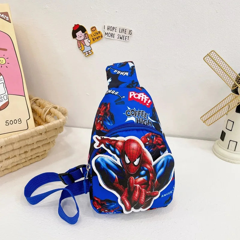 Marvel SpiderMan Crossbody Bag SpiderMan Children's Chest Pack Coin Purse Anime SpiderMan Shoulder Bags Messenger Bag Kids Gifts