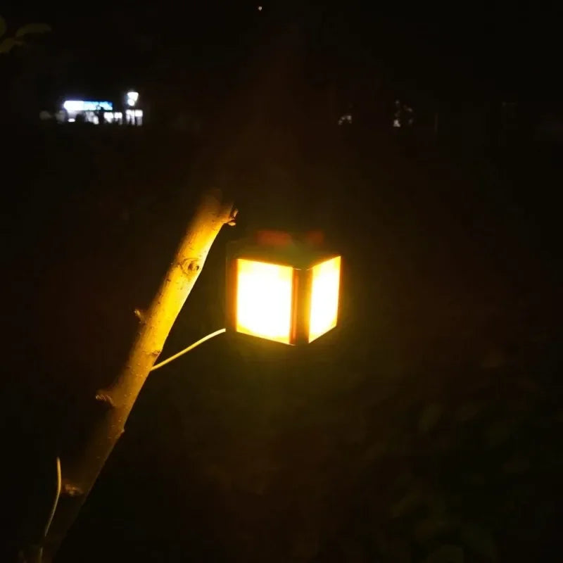 Minecraft Lantern Torch Bedside Lamp Creative Bar Outdoor Decoration LED Rechargeable Bedside Night Light Model Atmosphere Decor