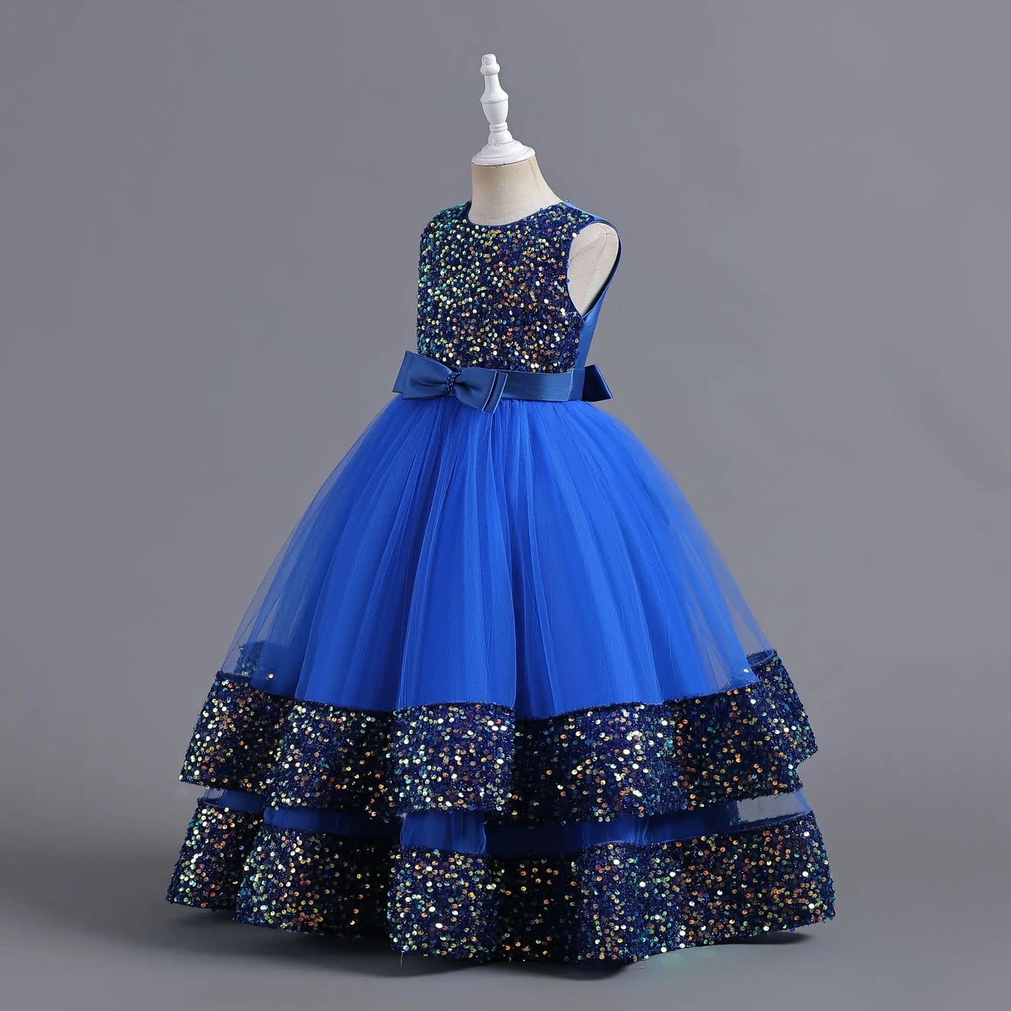 children's gauze lace birthday party dinner ball big butterfly dress New Christmas Party Princess long dress children's dress