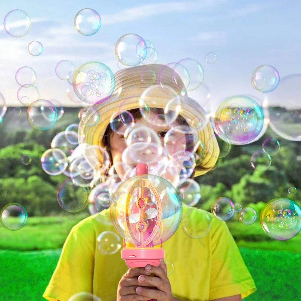 Bubbles Machine Electric Bubble Gun large Small bubbles Kids Toy Automatic Soap Blower Outdoor Party Games Children Gifts