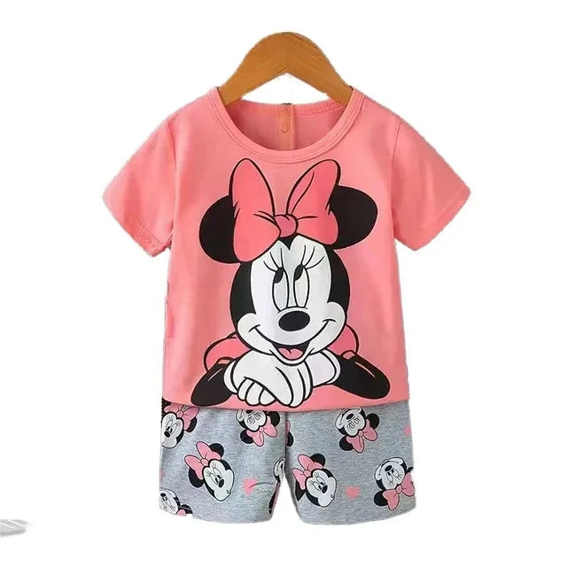 Cartoon Casual Kids Clothes 2 Piece Set Clothing Donald Duck Boy T-shirt + Shorts summer Boys Tracksuit Children Clothes