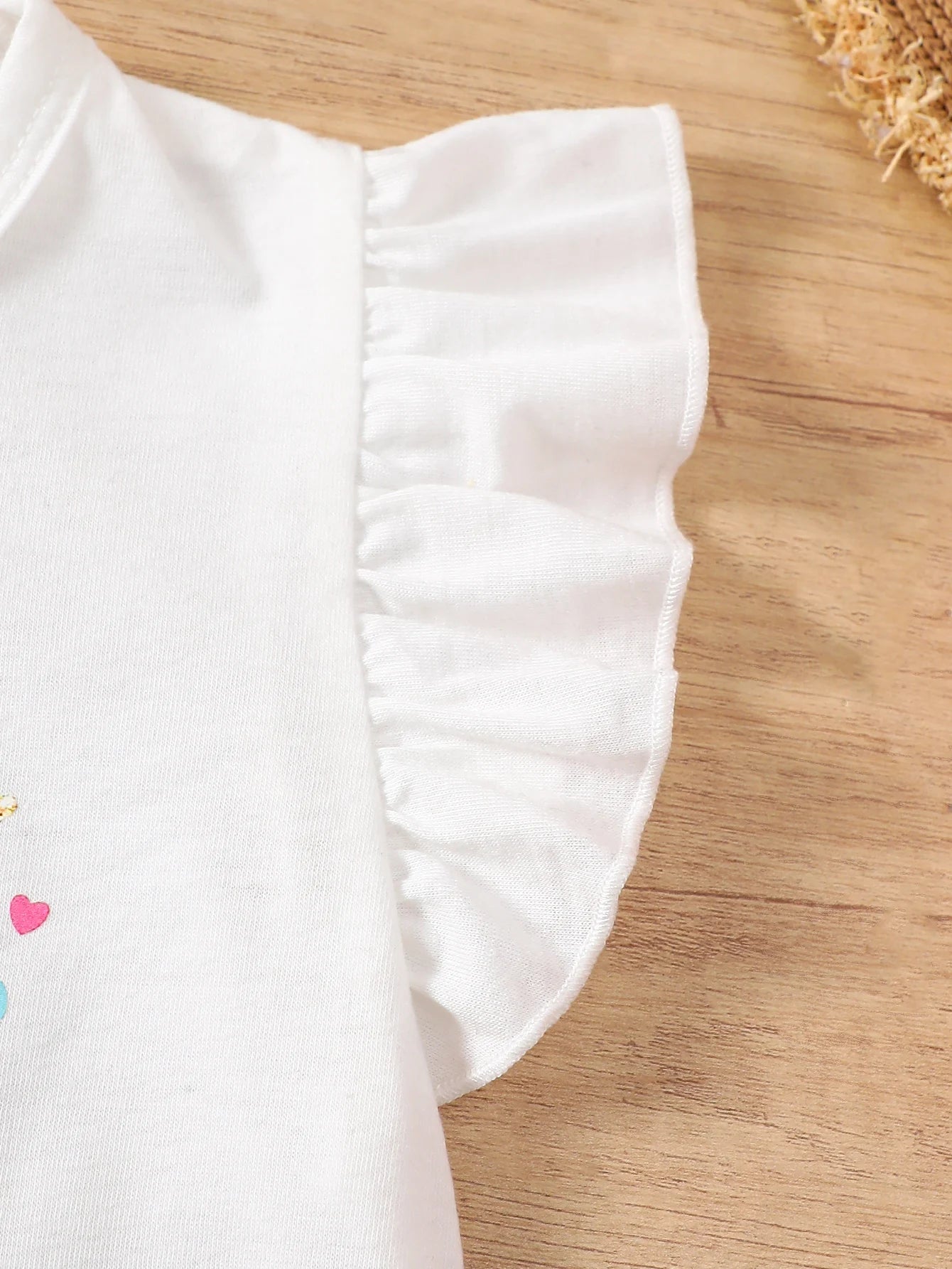 Summer toddler Girls' Clothing Sets Heart Print Short-Sleeved Tops Colorful hearts Tutu Skirt 2Pcs Outfits Valentine's Day Gift