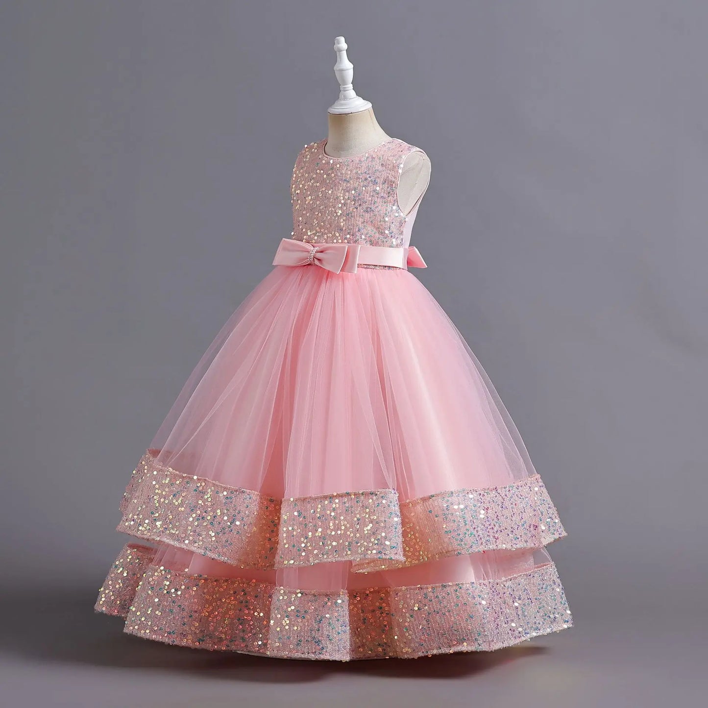 children's gauze lace birthday party dinner ball big butterfly dress New Christmas Party Princess long dress children's dress