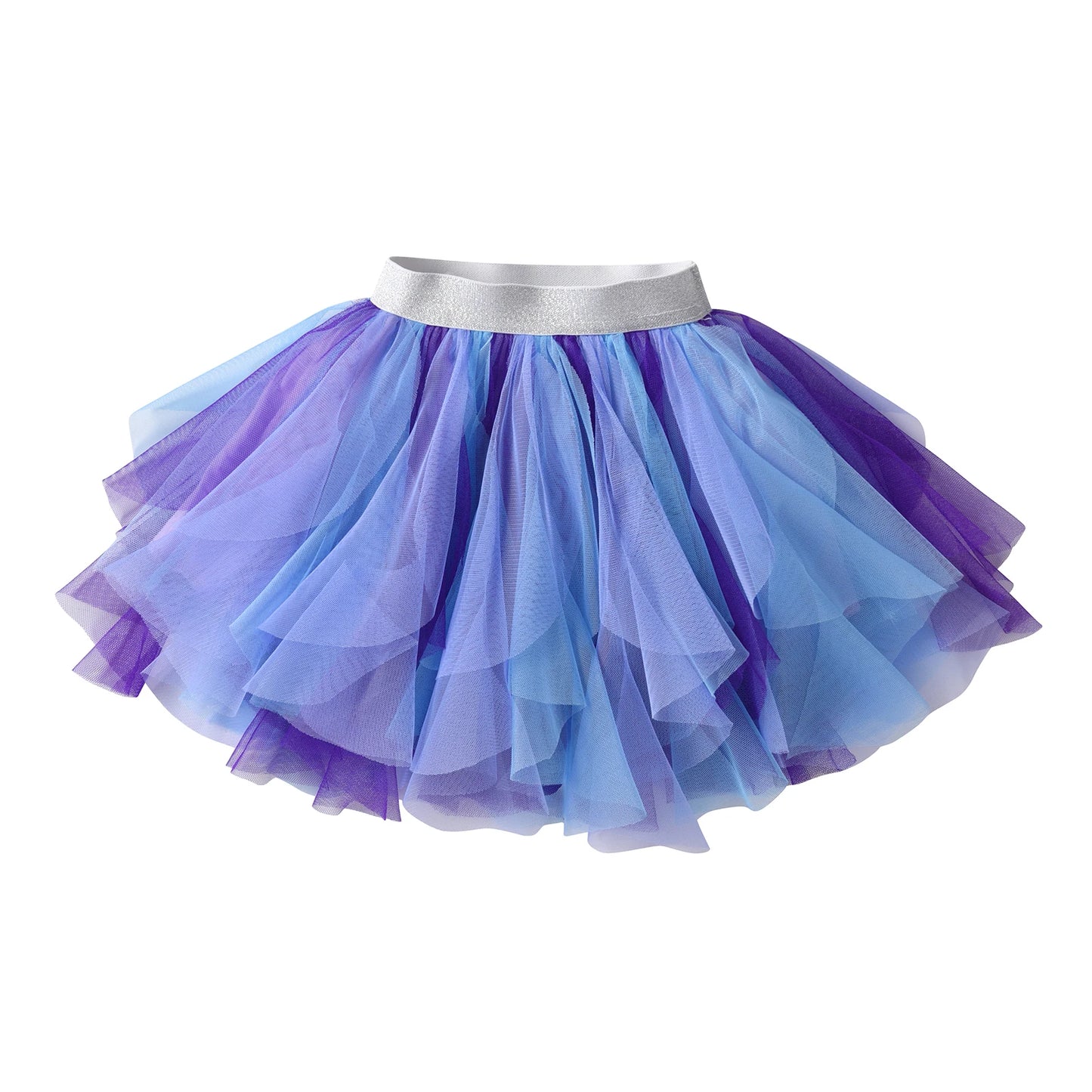 VIKITA Kids Princess Skirts Girls Irregular Layered Mesh Tulle Birthday Party Tutu Mini Skirts Girls Pink Casual Ballet Skirt