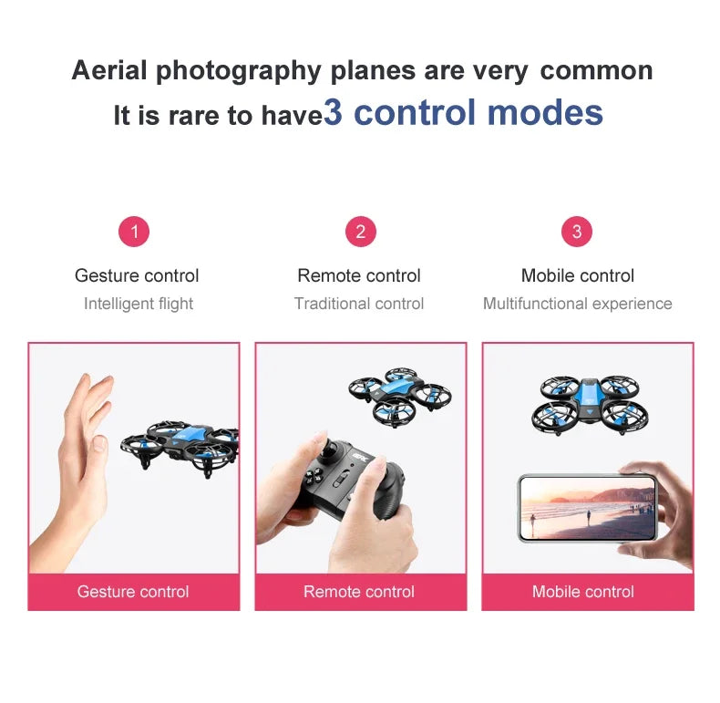 V8 New Mini 4K HD 1080P Wide - Angle WiFi FPV RC Drone with Height - Keep Function Ideal Kids Toys 4DRC