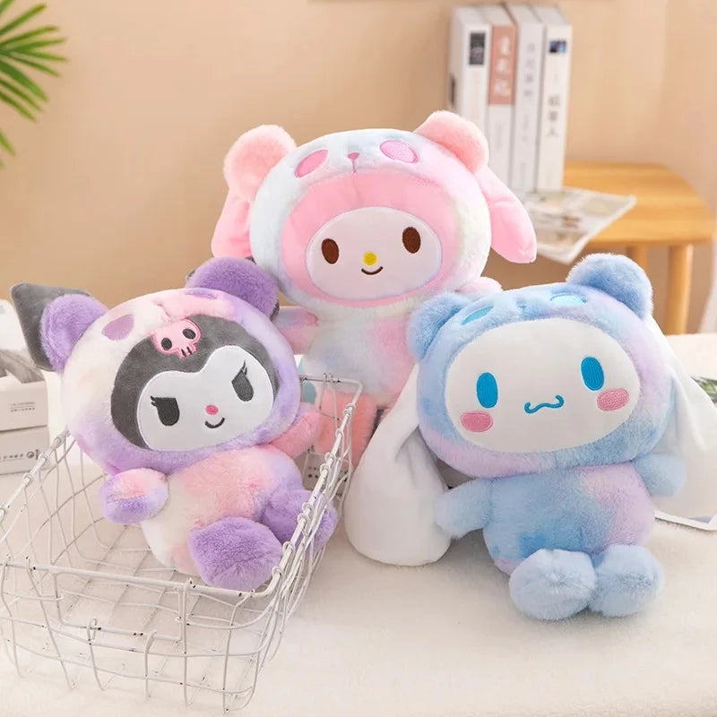 Sanrio 25Cm Anime Kuromid Toys Kawaii Mymelody Cinnamorol Plush Soft Stuffed Animals Doll Plushie Pillow Xmas Gift Decor
