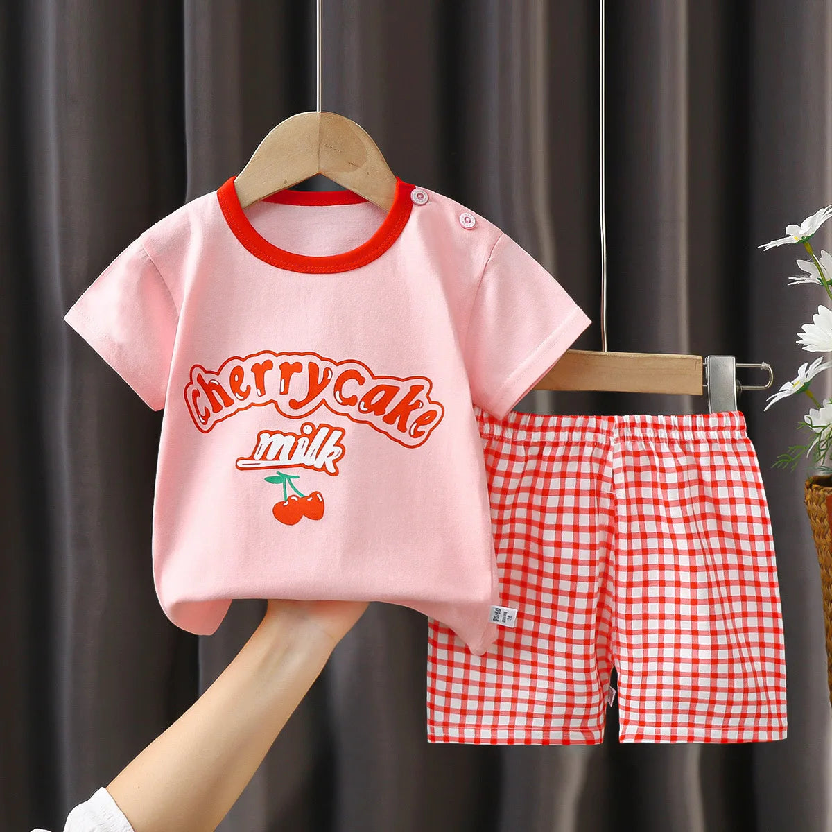 Cartoon Casual Kids Clothes 2 Piece Set Clothing Donald Duck Boy T-shirt + Shorts summer Boys Tracksuit Children Clothes