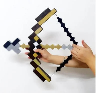 Minecraft New Toy Weapon Purple Enchanted Bow and Arrow Diamond Sword Draft 2-in-1 Set with Catapult Love Birthday Gift