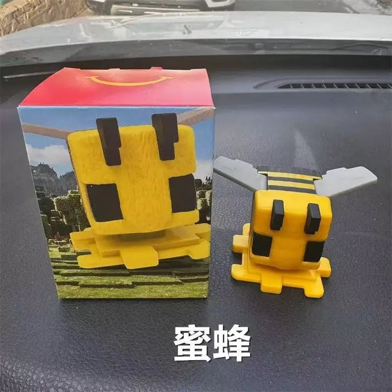 Minecraft Happy Meal Series Figure Creeper Bee Evoker Action Figure Anime Movie Peripherals Room Decoration Birthday Gifts Toys