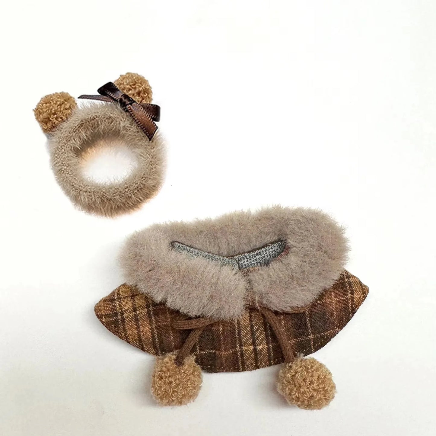 17cm labubu clothes outfit Plush doll clothes Macaron Cute Clothing DIY Kid Gift Dog Clothes Hair accessories v1 v2 clothes