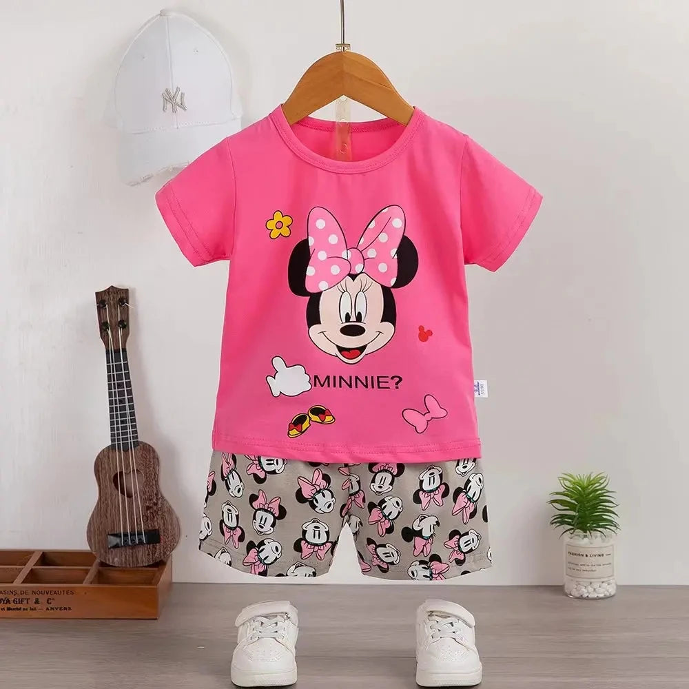 Cartoon Casual Kids Clothes 2 Piece Set Clothing Donald Duck Boy T-shirt + Shorts summer Boys Tracksuit Children Clothes