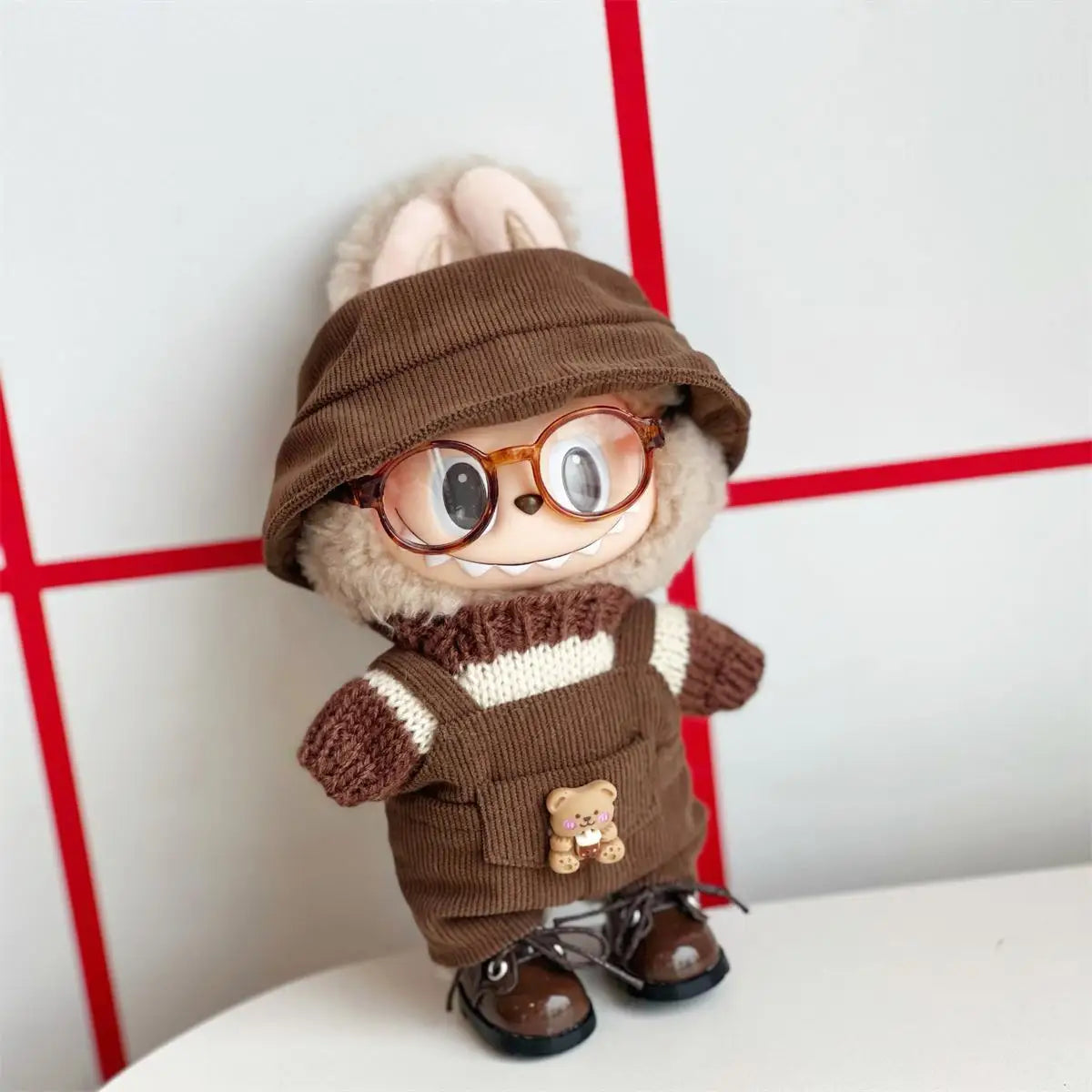 17cm labubu clothes outfit Plush doll clothes Macaron Cute Clothing DIY Kid Gift Dog Clothes Hair accessories v1 v2 clothes
