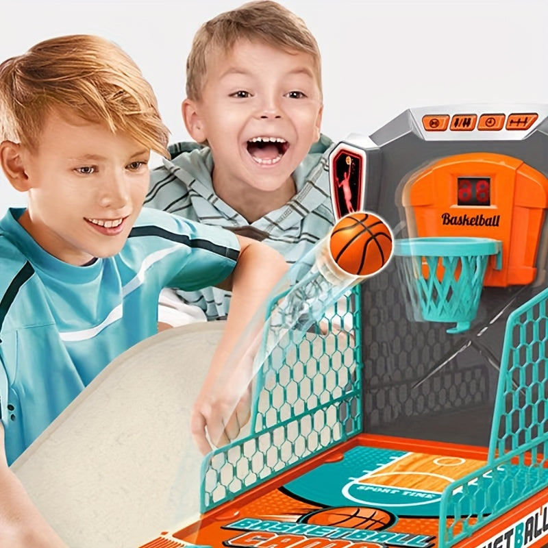 2-Player Basketball Table Game - Fun Family Puzzle Board, Indoor Mini Shooting Competition Toy for Boys & Girls, Perfect Holiday or Birthday Gift
