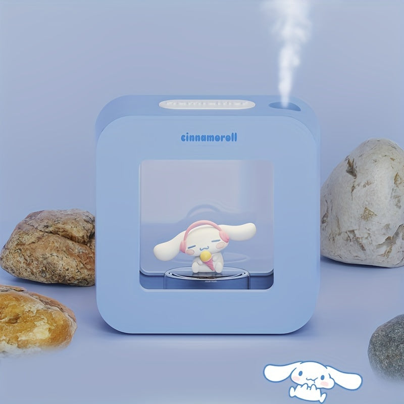 Sanrio Cinnamoroll & Kuromi Cute Humidifier Night Light - USB Rechargeable, Silent Operation with LED Night Light, 1200mAh Battery, Perfect for Home Decor & Gift Giving, Bedroom Humidifier | Cute Character Design | Compact De