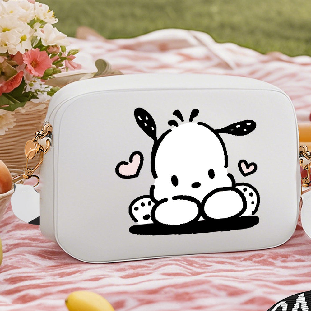 Cute White Crossbody Bag with Heart Design, Wide Strap, Zip Closure, Perfect Valentine'S Day Gift for Women, Family, and Friends, Gift for Her | Playful Accessory | Bag, Small Crossbody Bag