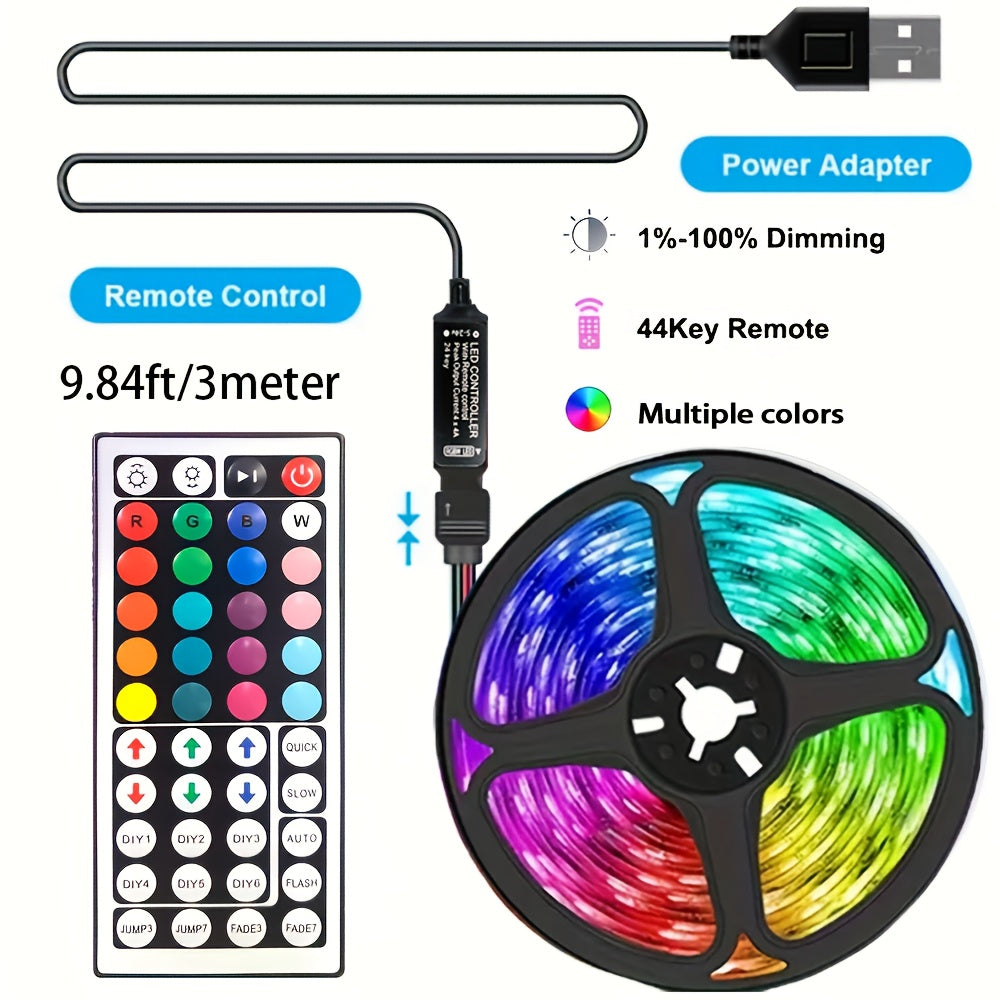 Wireless control intelligent LED strip lights infrared remote control RGB lighting decoration living room atmosphere lights with flexible lights decoration