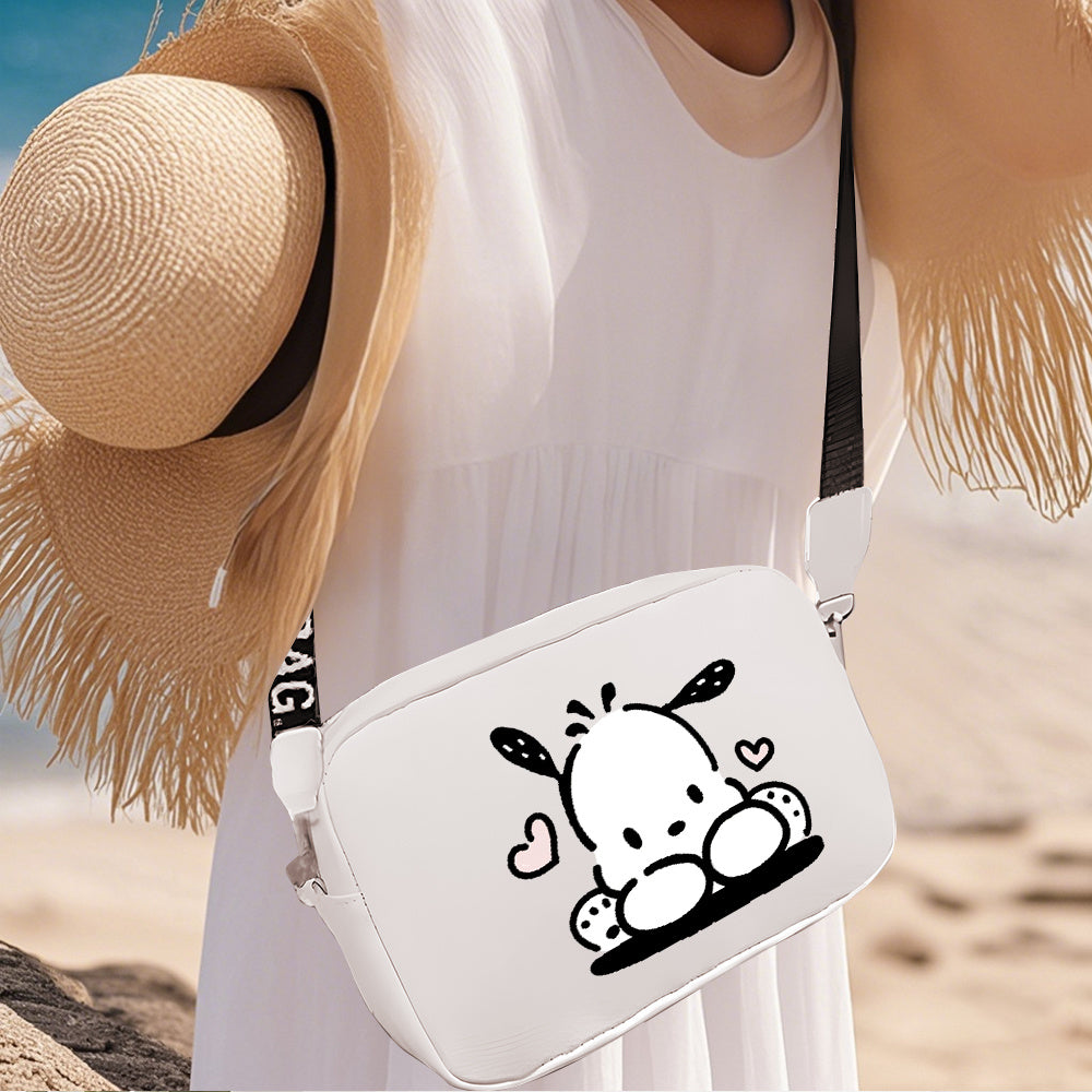 Cute White Crossbody Bag with Heart Design, Wide Strap, Zip Closure, Perfect Valentine'S Day Gift for Women, Family, and Friends, Gift for Her | Playful Accessory | Bag, Small Crossbody Bag