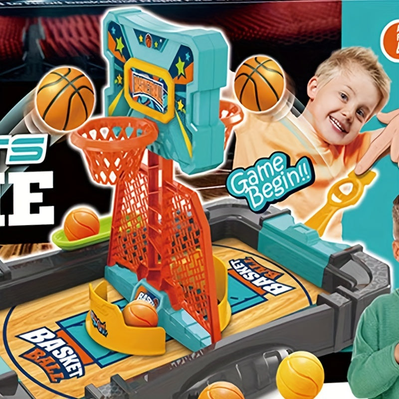 2-Player Basketball Table Game - Fun Family Puzzle Board, Indoor Mini Shooting Competition Toy for Boys & Girls, Perfect Holiday or Birthday Gift