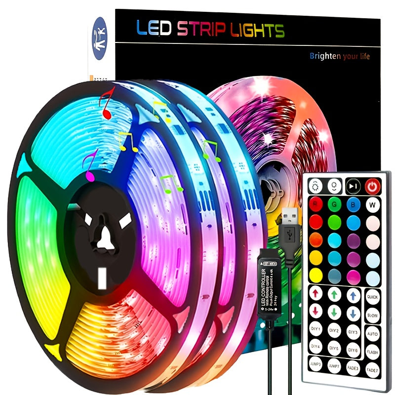 Wireless control intelligent LED strip lights infrared remote control RGB lighting decoration living room atmosphere lights with flexible lights decoration