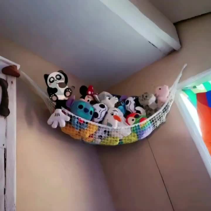 Large Triangular Wall Storage Hammock - Versatile Organizer for Clothes, Toys & More