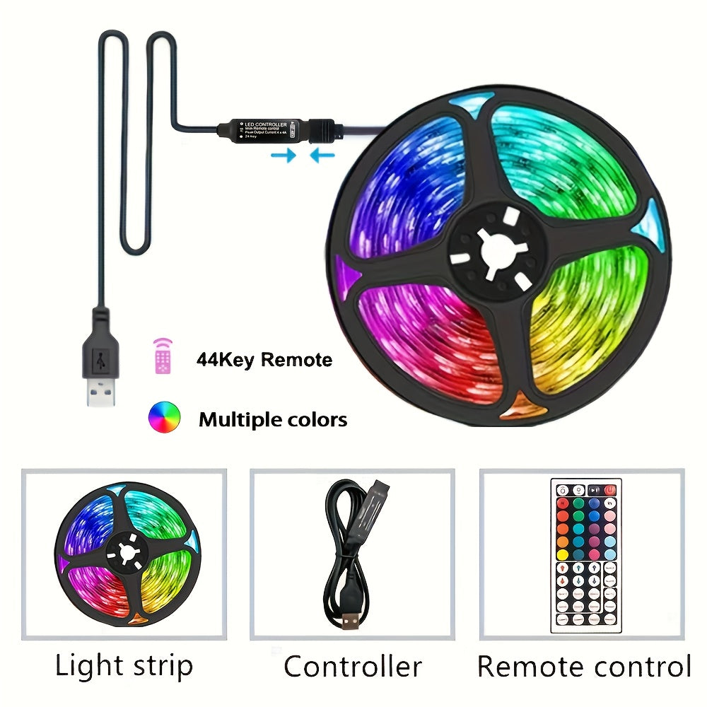 Wireless control intelligent LED strip lights infrared remote control RGB lighting decoration living room atmosphere lights with flexible lights decoration