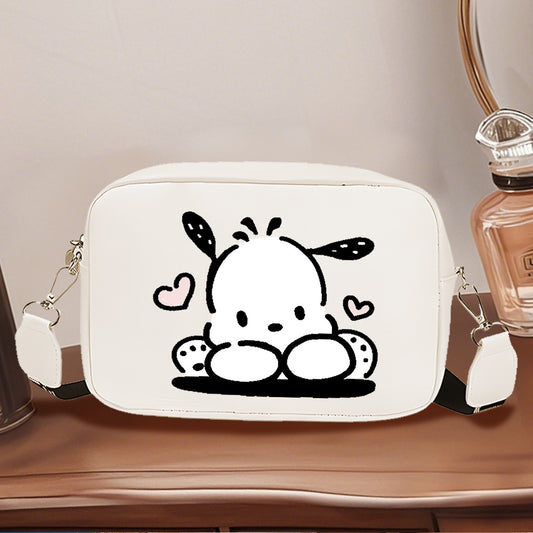 Cute White Crossbody Bag with Heart Design, Wide Strap, Zip Closure, Perfect Valentine'S Day Gift for Women, Family, and Friends, Gift for Her | Playful Accessory | Bag, Small Crossbody Bag