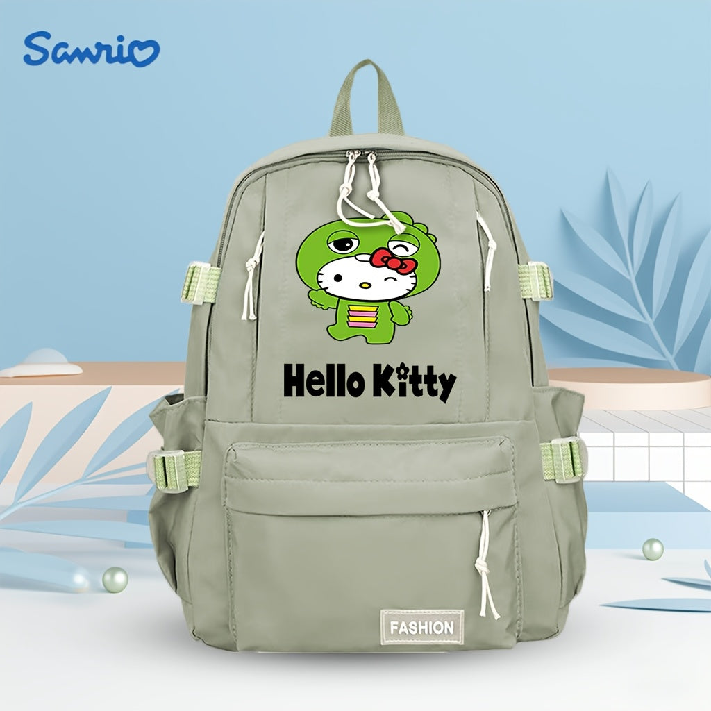 1pc Sanrio Backpack - Cute Anime Character Design with "for Hello Kitty" Patch, Durable Polyester, Large Capacity, Ideal for Daily Use & Weekend Getaways, Backpack for Travel