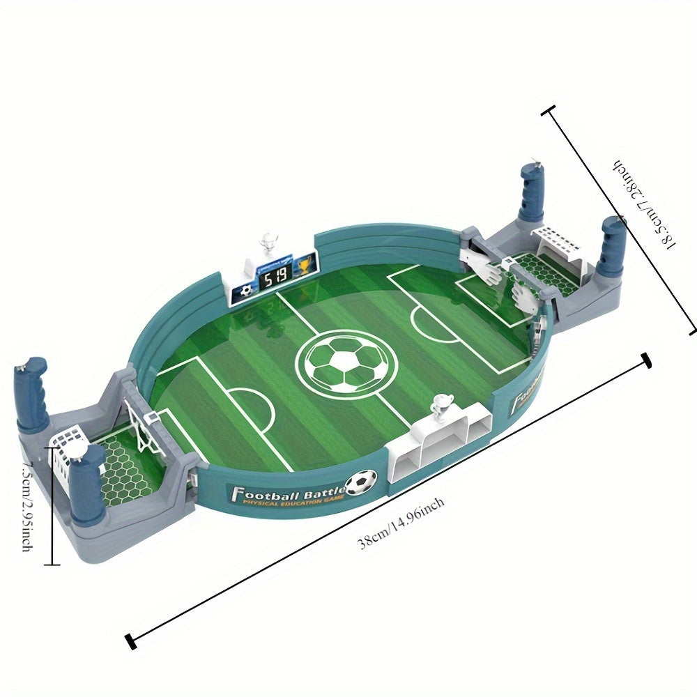 2-Player Desktop Football Game for Kids - Interactive Soccer Tabletop Toy - Dual Ball Mechanical Playset for Ages 3-6, No Batteries Required, Durable Plastic Material, Ideal Birthday & Educational Gift