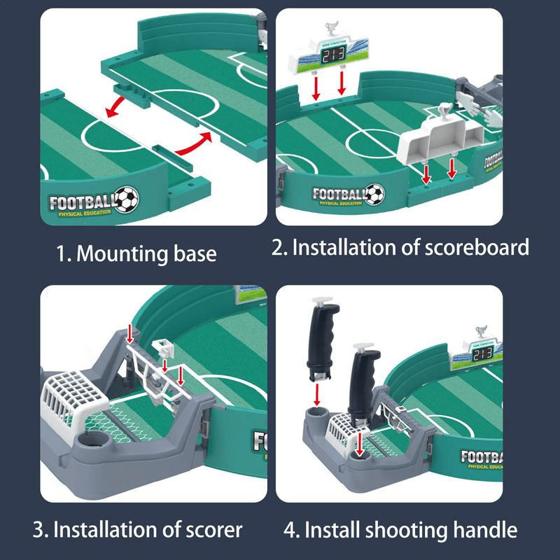 2-Player Desktop Football Game for Kids - Interactive Soccer Tabletop Toy - Dual Ball Mechanical Playset for Ages 3-6, No Batteries Required, Durable Plastic Material, Ideal Birthday & Educational Gift