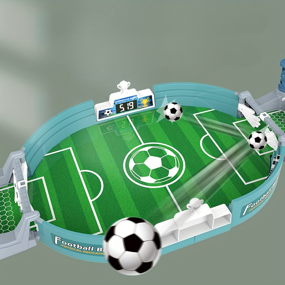 2-Player Desktop Football Game for Kids - Interactive Soccer Tabletop Toy - Dual Ball Mechanical Playset for Ages 3-6, No Batteries Required, Durable Plastic Material, Ideal Birthday & Educational Gift