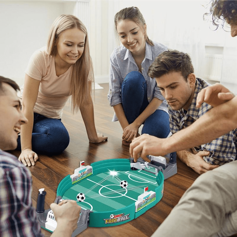 2-Player Desktop Football Game for Kids - Interactive Soccer Tabletop Toy - Dual Ball Mechanical Playset for Ages 3-6, No Batteries Required, Durable Plastic Material, Ideal Birthday & Educational Gift