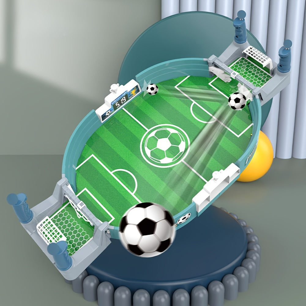 2-Player Desktop Football Game for Kids - Interactive Soccer Tabletop Toy - Dual Ball Mechanical Playset for Ages 3-6, No Batteries Required, Durable Plastic Material, Ideal Birthday & Educational Gift