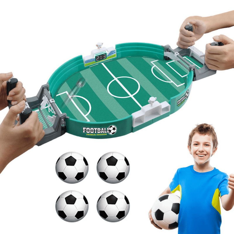2-Player Desktop Football Game for Kids - Interactive Soccer Tabletop Toy - Dual Ball Mechanical Playset for Ages 3-6, No Batteries Required, Durable Plastic Material, Ideal Birthday & Educational Gift