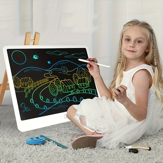 13-Inch Large LCD Writing Board, One-Button Erase Drawing Pad, Writing and Drawing Tablet, Kids Graffiti Painting Toy, Electronic Writing Board Art Tool Educational Learning Toy for Boys and Girls