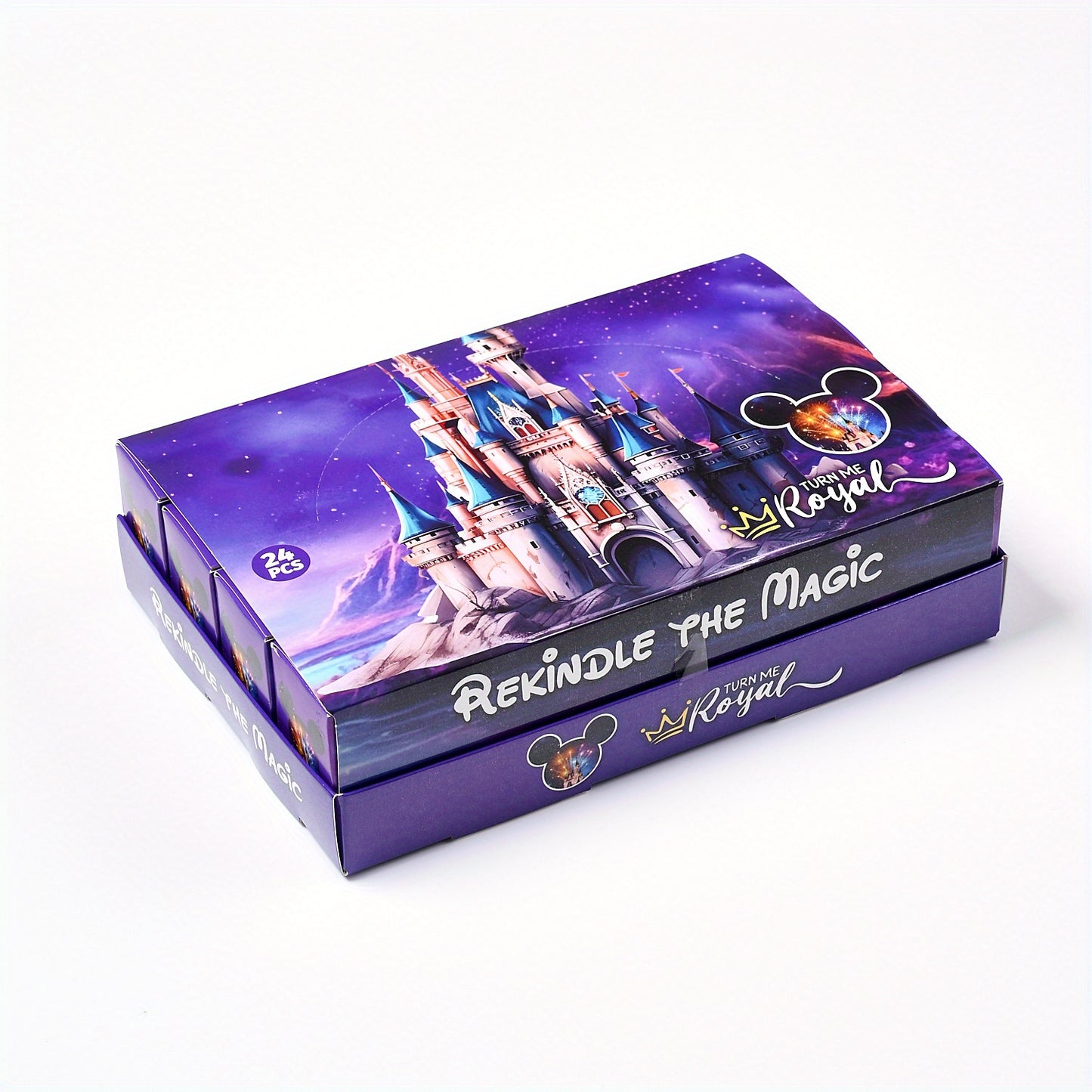 24pcs Mickey Mouse & Friends Figurines - Vibrant Purple Castle, Minnie, Goofy & More - Ideal for Home Party Decor, Birthday Gifts & Collectible Displays