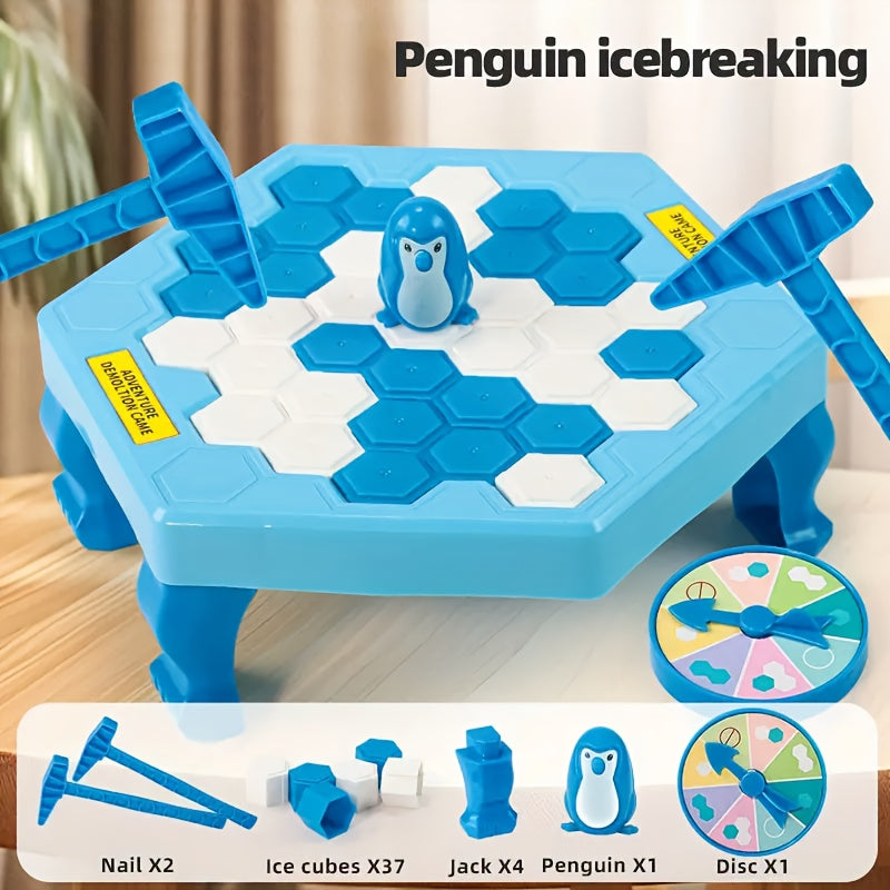 Penguin Ice-Breaking Toy Game for Kids Ages 3+ – Interactive Family Educational Activity with Colorful Ice Floes, Penguin Figure & Hammer – Develops Motor Skills & Strategic Thinking, Creativity Building Blocks, Engaging
