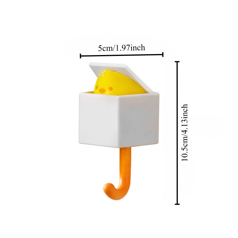 Adorable Cat-Themed Wall Hook - Easy Install, No-Damage Adhesive, Stylish Retractable Design for Bedroom & Home Decor